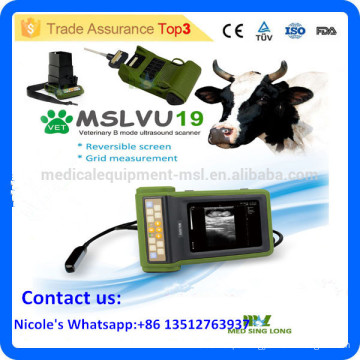 2016 Última marca MSLVU19i Scanner de ultra-som veterinário portátil / preço do scanner de ultra-som veterinário para bovinos, vacas, porcos, houre